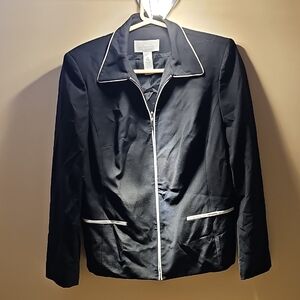 Liz Claiborne Black Wool Blend Jacket